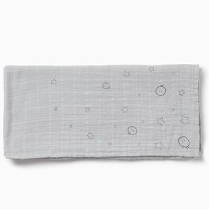 MORI Pre-Washed Regular Muslin Swaddle & Burp Cloth Gray